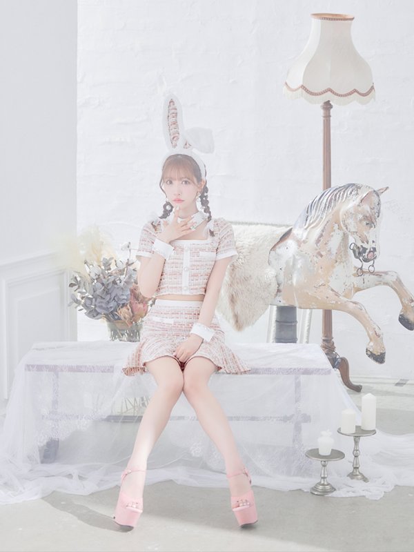 画像10: 【SALE!!】【即日発送】【ハロウィン】 ツイードセットアップバニー【コスプレ6点セット】【XS-Mサイズ/1カラー】[HC03] (10)