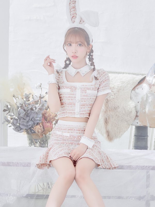 画像13: 【SALE!!】【即日発送】【ハロウィン】 ツイードセットアップバニー【コスプレ6点セット】【XS-Mサイズ/1カラー】[HC03] (13)