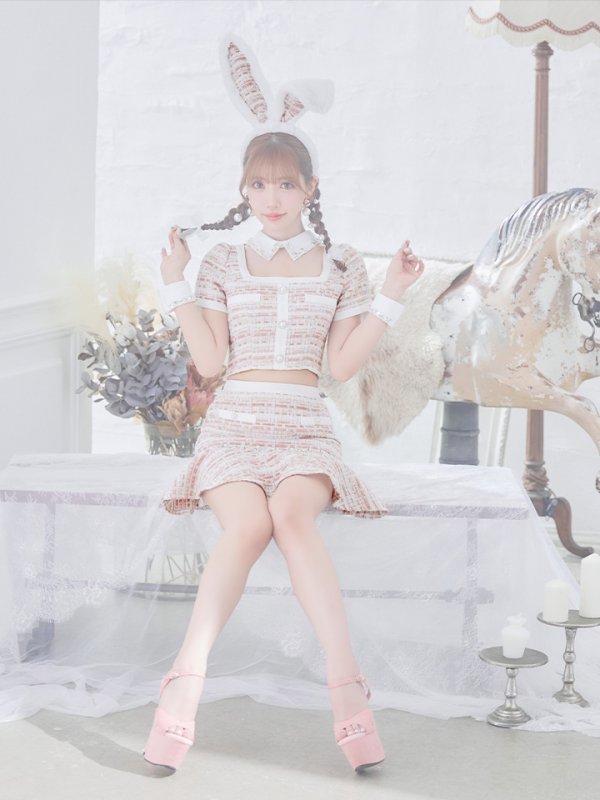 画像14: 【SALE!!】【即日発送】【ハロウィン】 ツイードセットアップバニー【コスプレ6点セット】【XS-Mサイズ/1カラー】[HC03] (14)