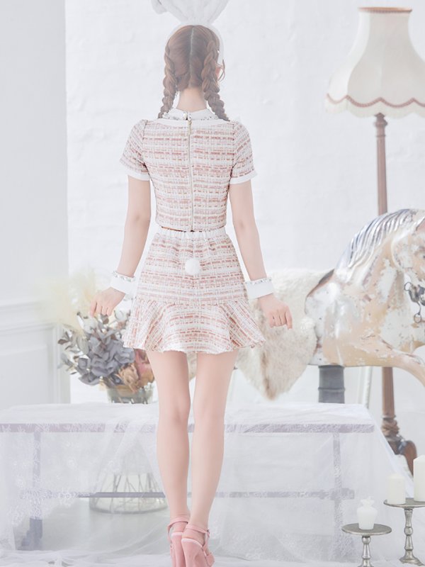 画像15: 【SALE!!】【即日発送】【ハロウィン】 ツイードセットアップバニー【コスプレ6点セット】【XS-Mサイズ/1カラー】[HC03] (15)