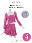 画像21: 【即日発送】【ハロウィン】ピンクガールツイードセットアップ【コスプレ4点セット】（SA30SB）【XS-Mサイズ/1カラー】[YMT] (21)