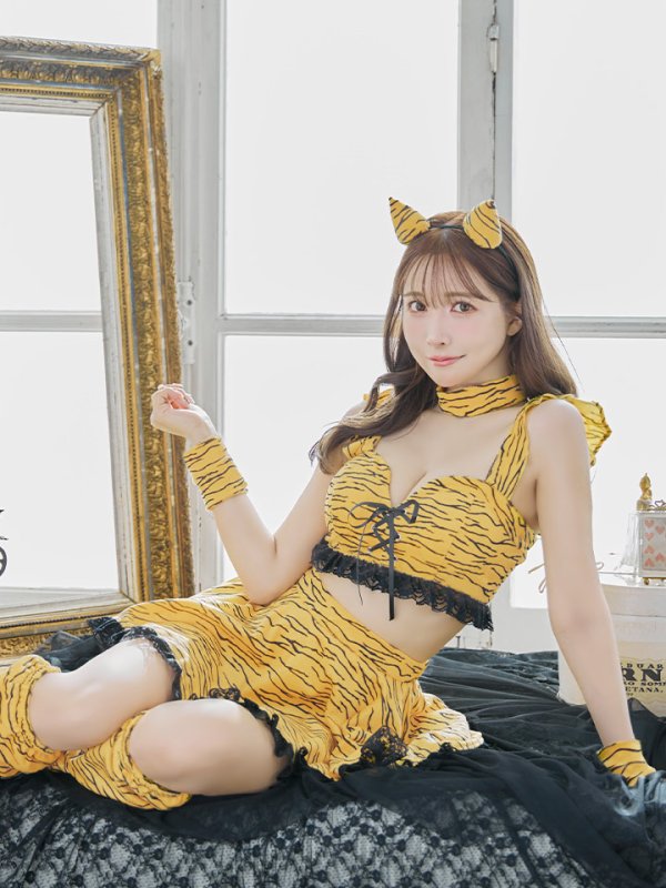 画像12: 【即日発送】【ハロウィン】セットアップフレアスカート鬼コスプレ【コスプレ6点セット】【S-Mサイズ/1カラー】[HC03] (12)