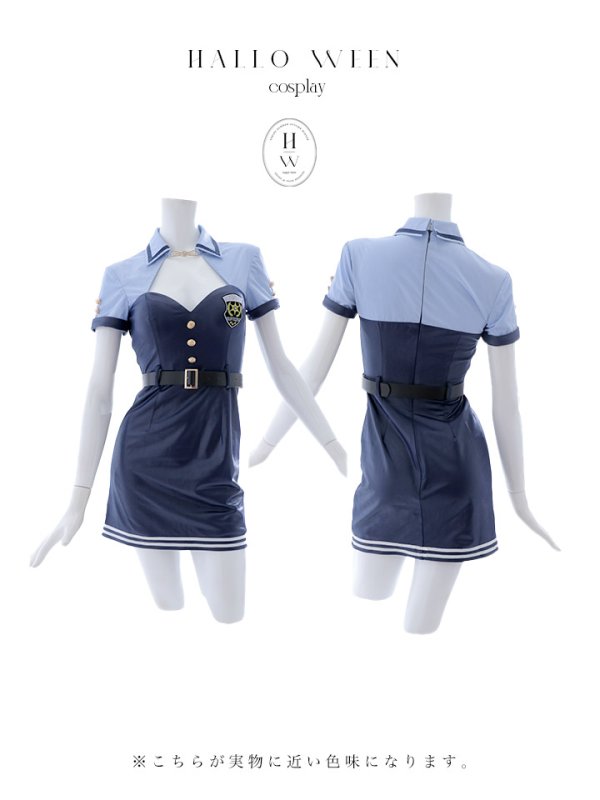 画像19: 【SALE!!】【即日発送！】【ハロウィン】 ポリスワンピース 【コスプレ3点セット】 【S-XLサイズ/1カラー】[HC03-Bnvg] (19)