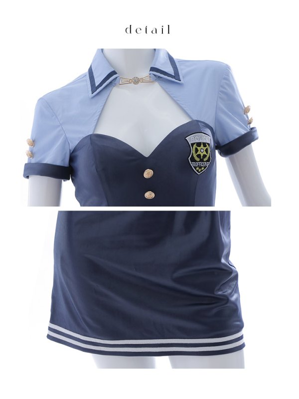 画像20: 【SALE!!】【即日発送！】【ハロウィン】 ポリスワンピース 【コスプレ3点セット】 【S-XLサイズ/1カラー】[HC03-Bnvg] (20)