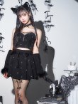 画像15: 【即日発送！】【ハロウィン】ビジューブラックキャットセットアップ 【コスプレ7点セット】[HC03] (15)
