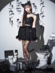 画像4: 【即日発送！】【ハロウィン】ビジューブラックキャットセットアップ 【コスプレ7点セット】[HC03] (4)
