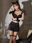 画像7: 【即日発送】【ハロウィン】 セクシーレースキャットセットアップ 【コスプレ7点セット】【XS-Mサイズ】[YMT] (7)
