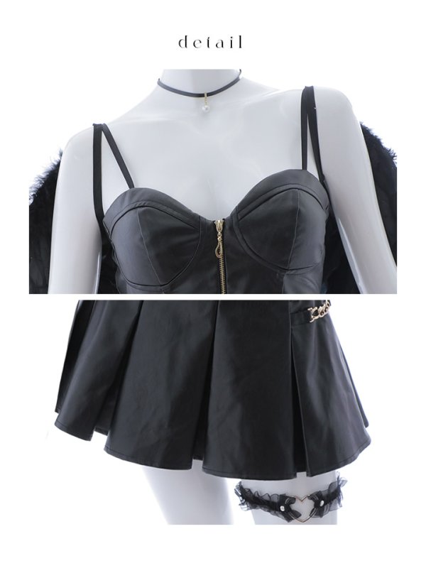 画像18: 【ハロウィン】 フレアレザーデビルセットアップ 【コスプレ8点セット】【XS-Lサイズ/1カラー】[OF04-H] (18)