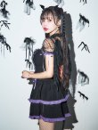 画像21: 【即日発送】【ハロウィン】レースアップデビルスカートセットアップ 【コスプレ6点セット】[YMT-H] (21)