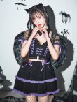画像7: 【即日発送】【ハロウィン】レースアップデビルスカートセットアップ 【コスプレ6点セット】[YMT-H] (7)