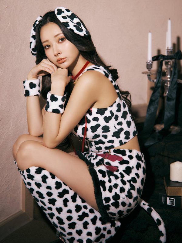 画像2: 【即日発送！】【ハロウィン】 ダルメシアンセットアップ【コスプレ6点セット】【XS-Mサイズ/1カラー】[HC03] (2)