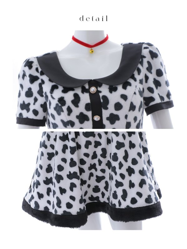 画像22: 【即日発送！】【ハロウィン】ダルメシアンミニフレアワンピース 【コスプレ点セット】 【S-XLサイズ/1カラー】[HC03] (22)
