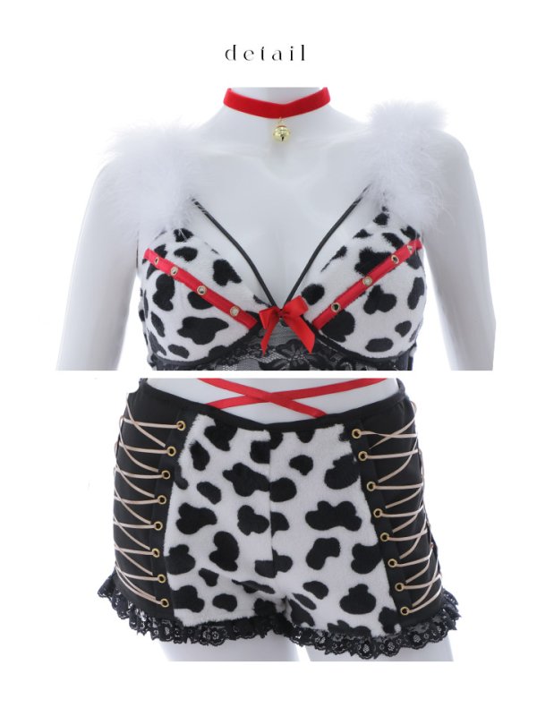 画像17: 【即日発送！】【ハロウィン】【sugar nine×マリームーンコラボ】ダルメシアンショートパンツセットアップ 【コスプレ6点セット】 【XS-Mサイズ/1カラー】[OF01] (17)