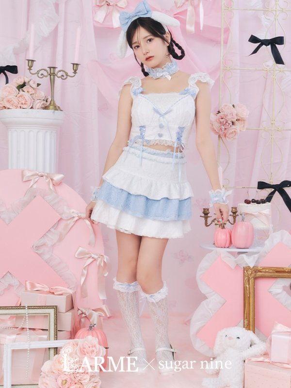 画像2: 【SALE!!】【即日発送！】【ハロウィン】ホワイトパピーセットアップ 【コスプレ6点セット】[HC03] (2)