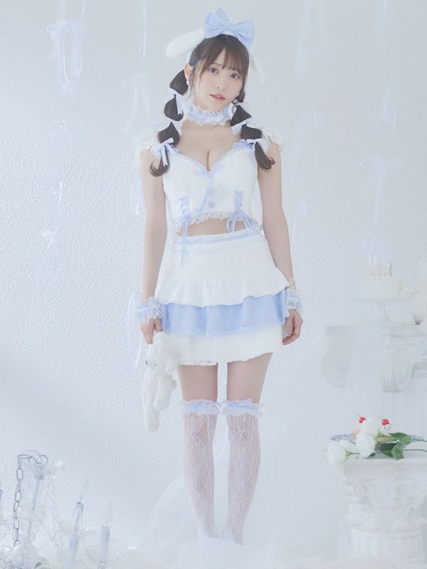 画像4: 【SALE!!】【即日発送！】【ハロウィン】ホワイトパピーセットアップ 【コスプレ6点セット】[OF01] (4)