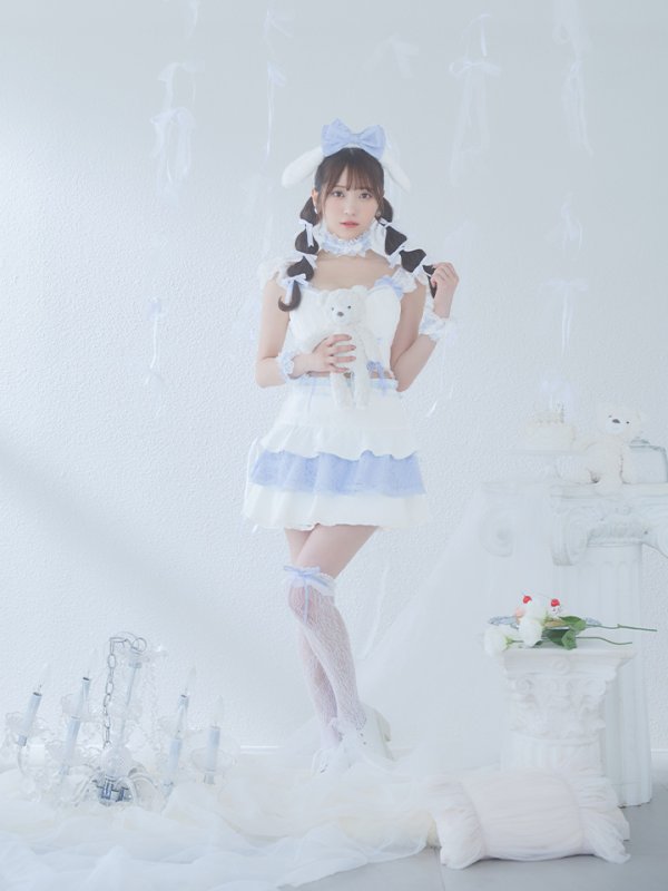 画像6: 【SALE!!】【即日発送！】【ハロウィン】ホワイトパピーセットアップ 【コスプレ6点セット】[OF01] (6)