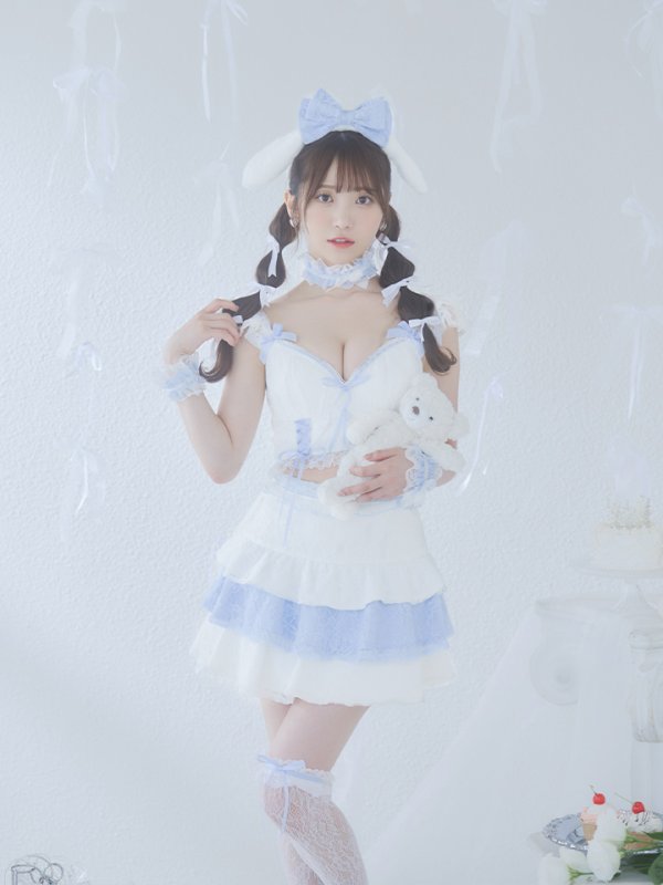 画像9: 【SALE!!】【即日発送！】【ハロウィン】ホワイトパピーセットアップ 【コスプレ6点セット】[OF01] (9)