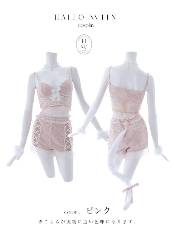 画像45: 【SALE!!】【ハロウィン】 キラキラキャットパンツセットアップ 【コスプレ6点セット】 【XS-Mサイズ/2カラー】[OF04] (45)