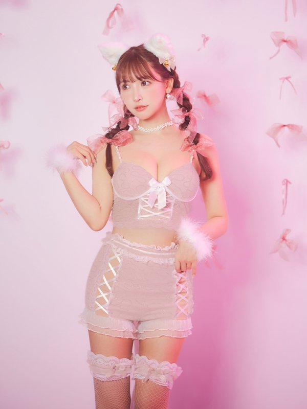 画像31: 【SALE!!】【ハロウィン】 キラキラキャットパンツセットアップ 【コスプレ6点セット】 【XS-Mサイズ/2カラー】[OF04] (31)