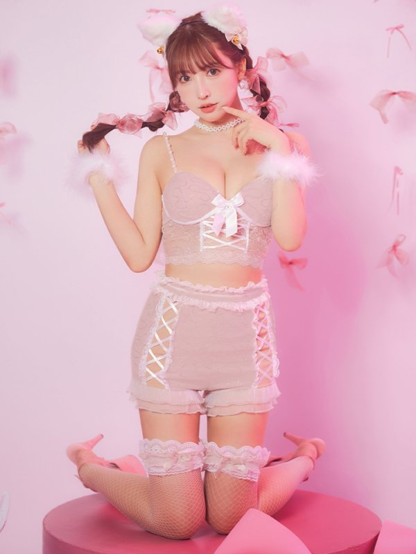 画像27: 【SALE!!】【ハロウィン】 キラキラキャットパンツセットアップ 【コスプレ6点セット】 【XS-Mサイズ/2カラー】[OF04] (27)