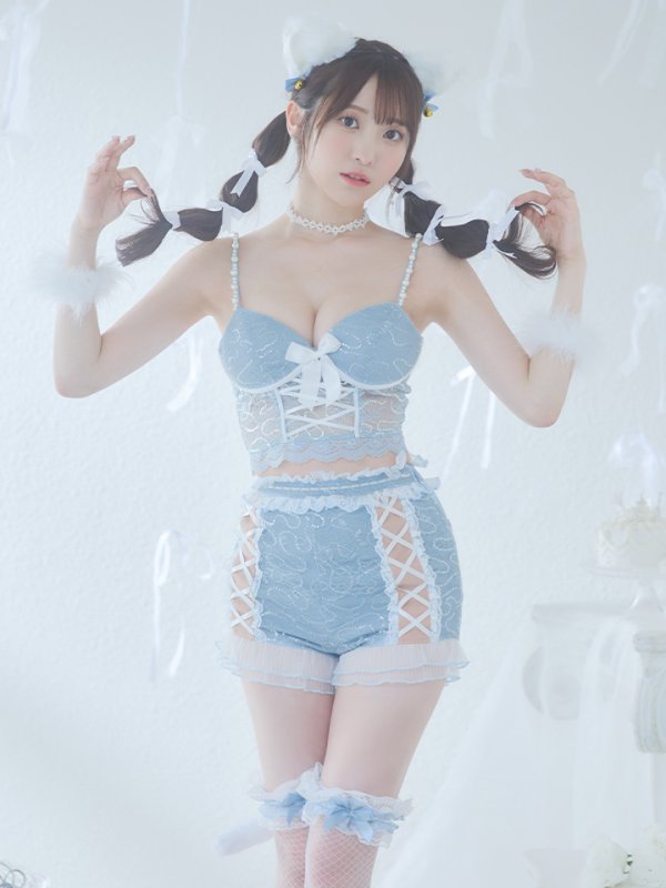 画像2: 【SALE!!】【ハロウィン】 キラキラキャットパンツセットアップ 【コスプレ6点セット】 【XS-Mサイズ/2カラー】[OF04] (2)