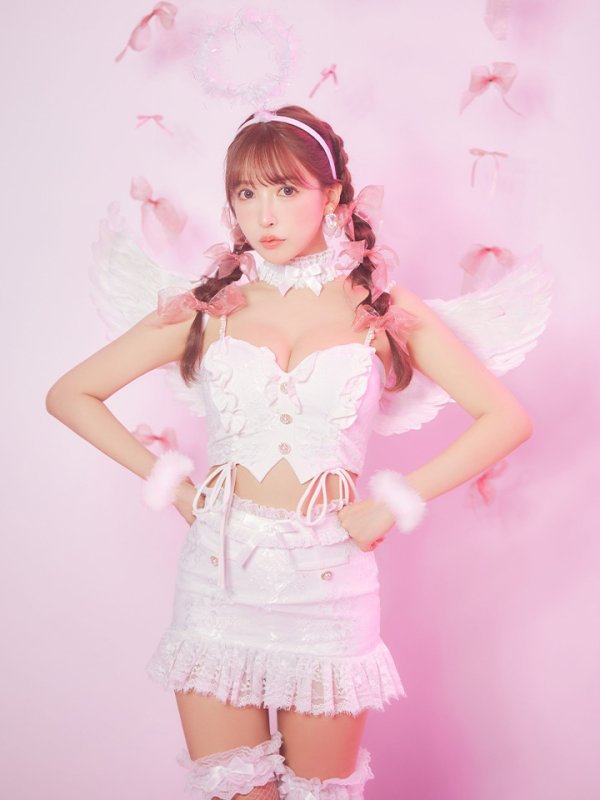 画像20: 【即日発送】【ハロウィン】セクシーエンジェルセットアップ 【コスプレ7点セット】【XS-Mサイズ/1カラー】[OF04-H] (20)