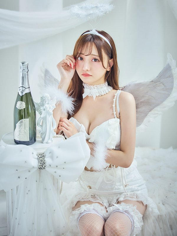 画像10: 【即日発送】【ハロウィン】セクシーエンジェルセットアップ 【コスプレ7点セット】【XS-Mサイズ/1カラー】[OF04-H] (10)