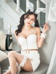 画像10: 【即日発送！】【ハロウィン】レースリボンバニータイトミニセットアップ 【コスプレ8点セット】 【XS-Lサイズ/3カラー】[YMT] (10)