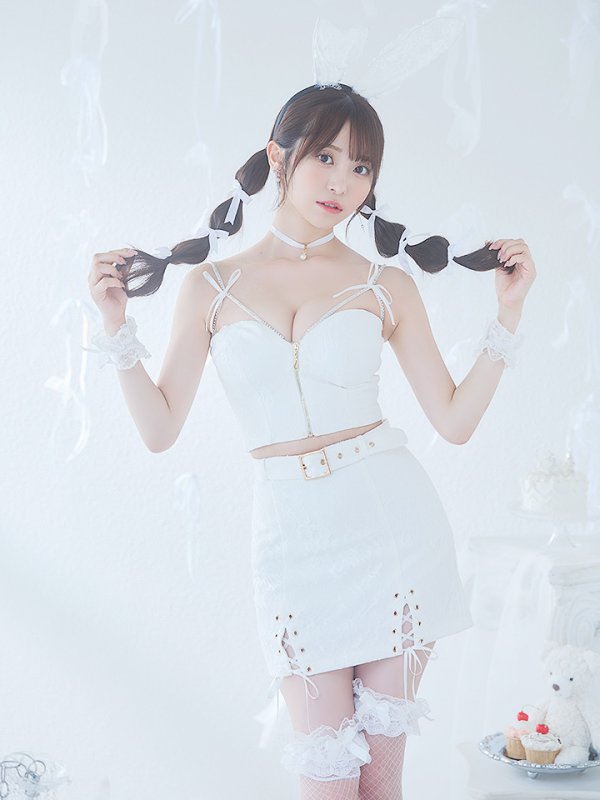 画像12: 【SALE!!】【即日発送！】【ハロウィン】レースリボンバニータイトミニセットアップ 【コスプレ8点セット】 【XS-Lサイズ/3カラー】[OF04] (12)