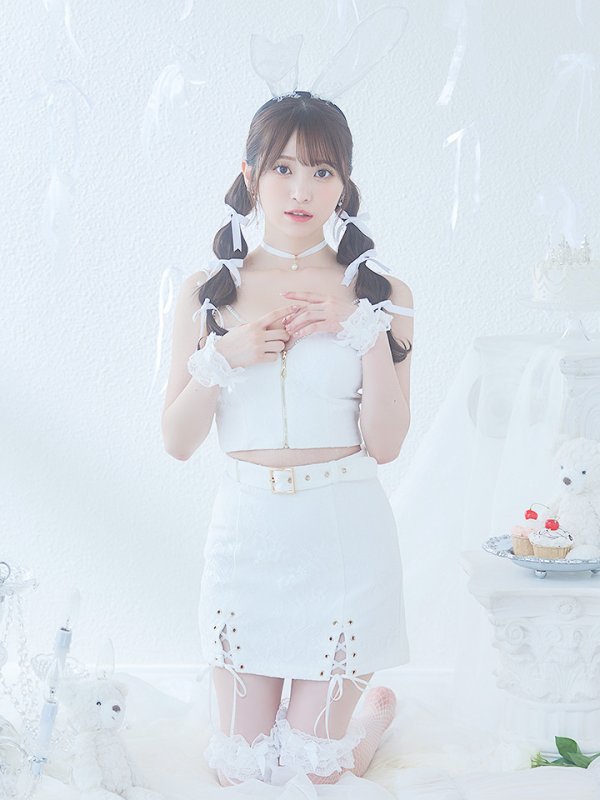 画像34: 【SALE!!】【即日発送！】【ハロウィン】レースリボンバニータイトミニセットアップ 【コスプレ8点セット】 【XS-Lサイズ/3カラー】[OF04] (34)