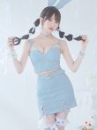 画像1: 【即日発送！】【ハロウィン】レースリボンバニータイトミニセットアップ 【コスプレ8点セット】 【XS-Lサイズ/3カラー】[YMT] (1)
