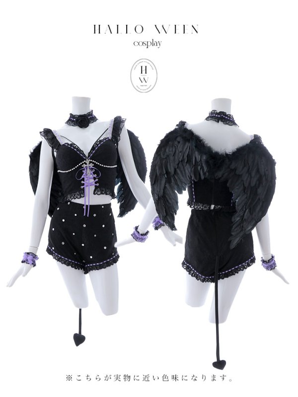 画像22: 【即日発送！】【ハロウィン】ビジューデビルパンツセットアップ 【コスプレ7点セット】[OF04-H] (22)