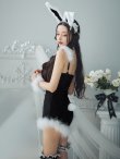 画像10: 【ノベルティ対象】【ハロウィン】 ファーキャミレースバニーガール 【コスプレ6点セット】 【XS-Mサイズ/2カラー】[OF04] (10)