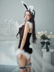 画像12: 【ノベルティ対象】【ハロウィン】 ファーキャミレースバニーガール 【コスプレ6点セット】 【XS-Mサイズ/2カラー】[OF04] (12)