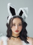 画像15: 【ノベルティ対象】【ハロウィン】 ファーキャミレースバニーガール 【コスプレ6点セット】 【XS-Mサイズ/2カラー】[OF04] (15)