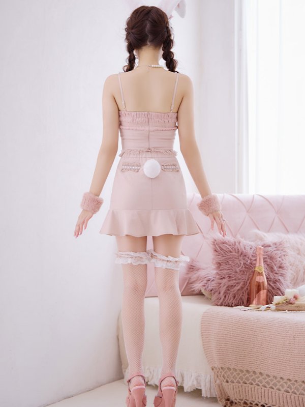 画像17: 【SALE!!】【即日発送！】【ハロウィン】 レースアップ バニーセットアップ 【コスプレ7点セット】 【XS-Mサイズ/1カラー】[HC03] (17)