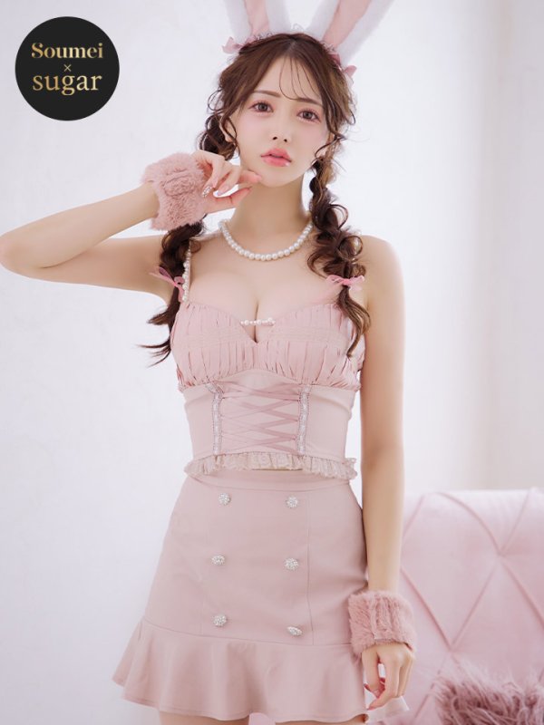 画像3: 【SALE!!】【即日発送！】【ハロウィン】 レースアップ バニーセットアップ 【コスプレ7点セット】 【XS-Mサイズ/1カラー】[HC03] (3)