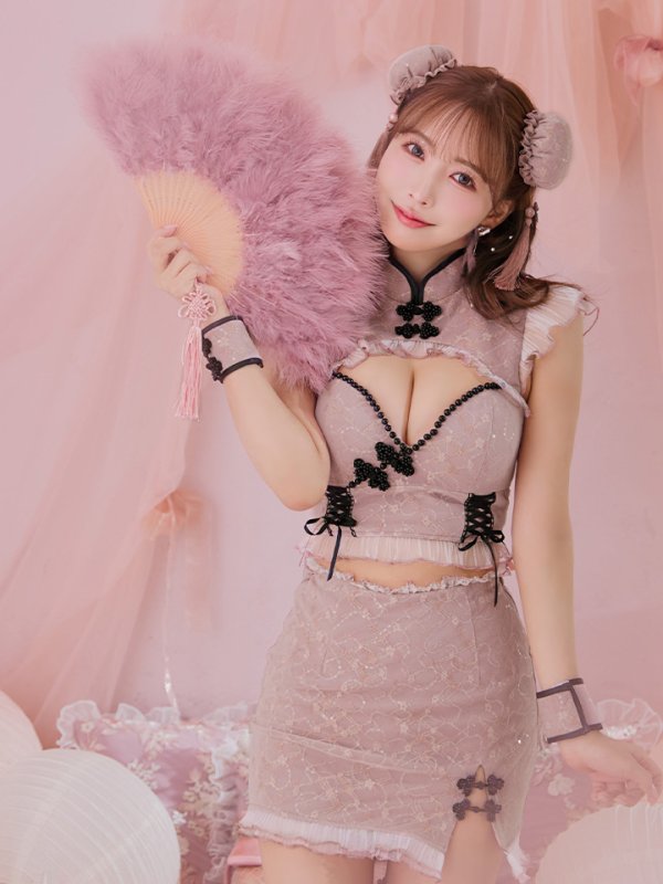 画像30: 【SALE!!】【即日発送！】【ハロウィン】 レースチャイナセットアップ 【コスプレ5点セット】【XS-Lサイズ】(SE01YN)[OF04] (30)