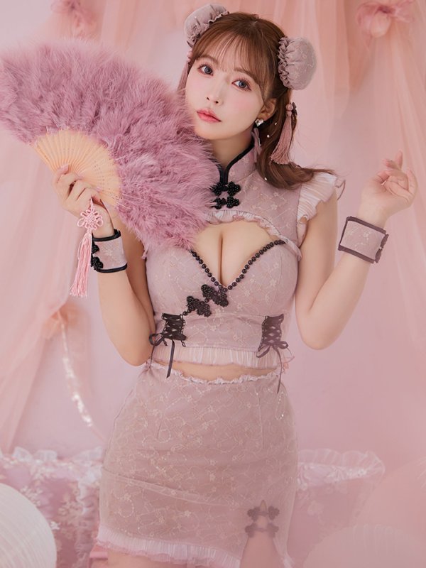 画像20: 【SALE!!】【即日発送！】【ハロウィン】 レースチャイナセットアップ 【コスプレ5点セット】【XS-Lサイズ】(SE01YN)[OF04] (20)