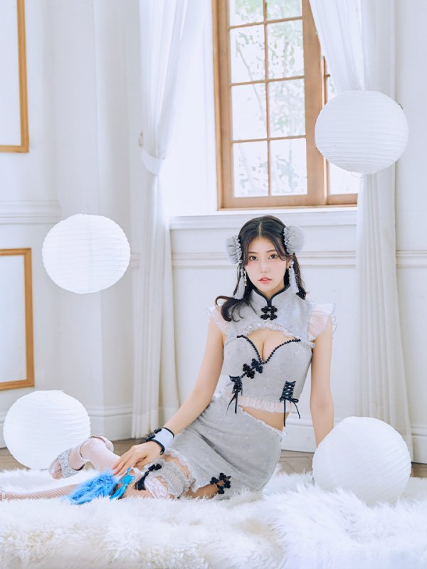 画像10: 【SALE!!】【即日発送！】【ハロウィン】 レースチャイナセットアップ 【コスプレ5点セット】【XS-Lサイズ】(SE01YN)[OF04] (10)