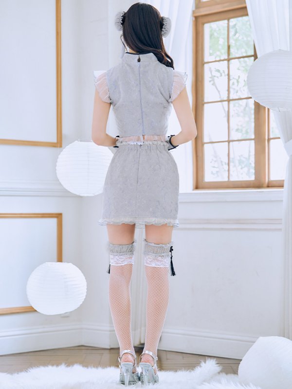 画像14: 【SALE!!】【即日発送！】【ハロウィン】 レースチャイナセットアップ 【コスプレ5点セット】【XS-Lサイズ】(SE01YN)[OF04] (14)