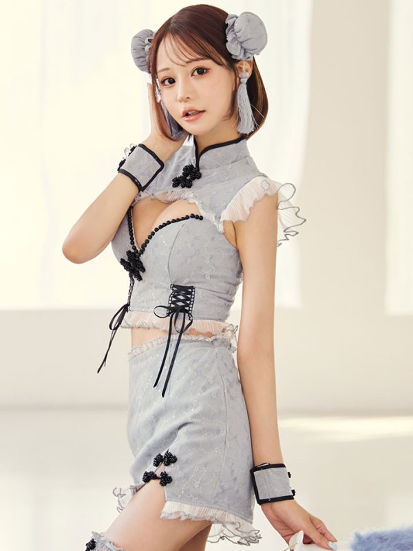 画像17: 【SALE!!】【即日発送！】【ハロウィン】 レースチャイナセットアップ 【コスプレ5点セット】【XS-Lサイズ】(SE01YN)[HC03] (17)