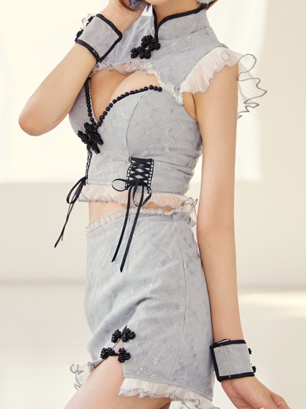 画像24: 【SALE!!】【即日発送！】【ハロウィン】 レースチャイナセットアップ 【コスプレ5点セット】【XS-Lサイズ】(SE01YN)[HC03] (24)