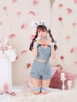 画像17: 【即日発送！】【ハロウィン】 総レースバニー編み上げセットアップ【コスプレ7点セット】【XS-Mサイズ/2カラー】[YMT] (17)