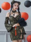 画像25: 【ハロウィン】 オフショルチャイナワンピース 【コスプレ6点セット】 【XS-Lサイズ/3カラー】(SE01YN)[YMT] (25)