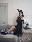 画像7: 【ハロウィン】 バニービジューフレアワンピース 【コスプレ5点セット】 【XS-Mサイズ/2カラー】[YMT] (7)