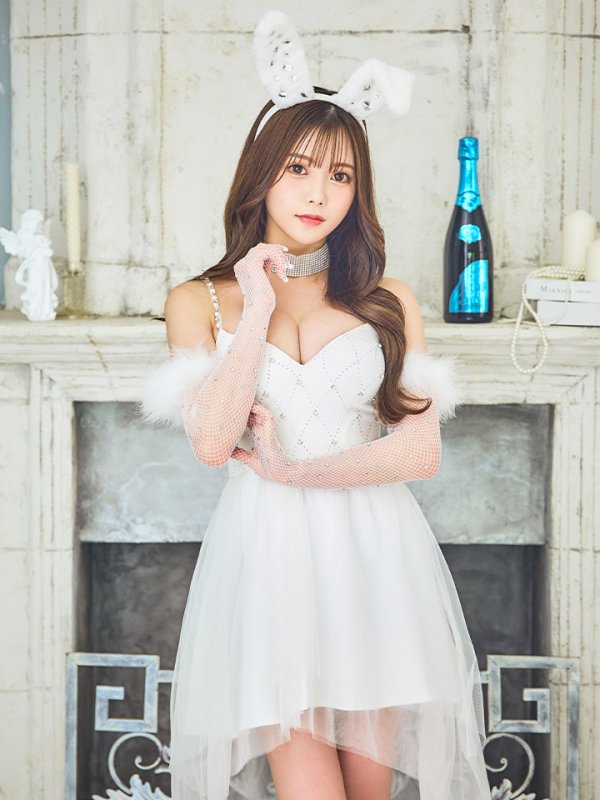 画像7: 【ハロウィン】 バニービジューフレアワンピース 【コスプレ5点セット】 【XS-Mサイズ/2カラー】[HC03] (7)