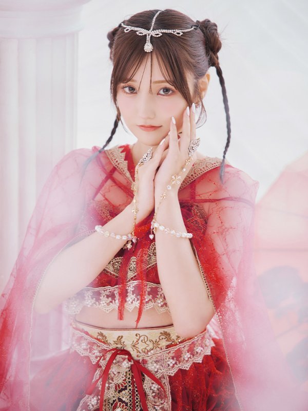 画像8: 【即日発送】アラビアンガール/アラジンコスプレセット【ハロウィン7点セット】【フリーサイズ/4カラー】[HC03] (8)