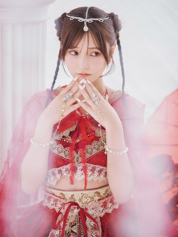 画像9: 【即日発送】アラビアンガール/アラジンコスプレセット【ハロウィン7点セット】【フリーサイズ/4カラー】[HC03] (9)