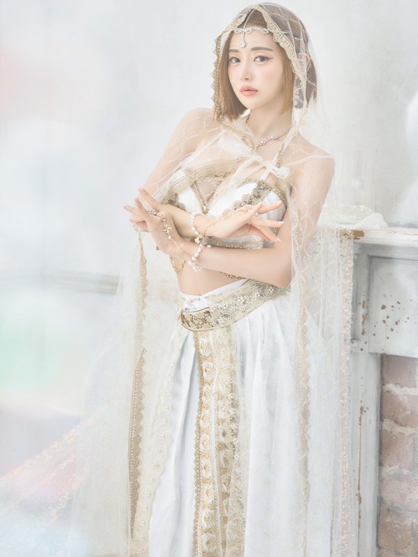 画像12: 【即日発送】アラビアンガール/アラジンコスプレセット【ハロウィン7点セット】【フリーサイズ/4カラー】[HC03] (12)